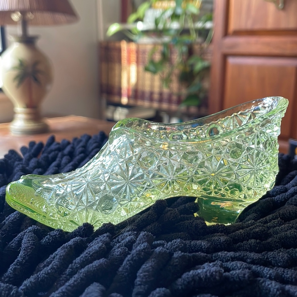 Vintage Glass Shoe